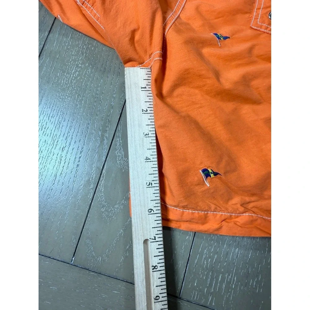 Polo Ralph Lauren Mens Swim‎ Shorts XL Orange Lined  Embroidered Flags